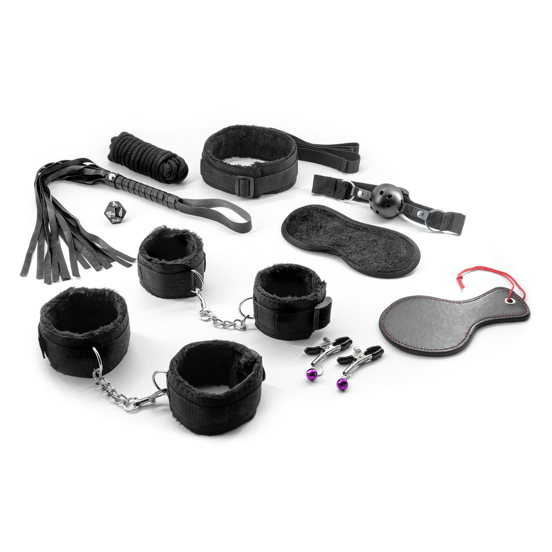 Master and Cummander - 11 Piece Bondage Kit - Black