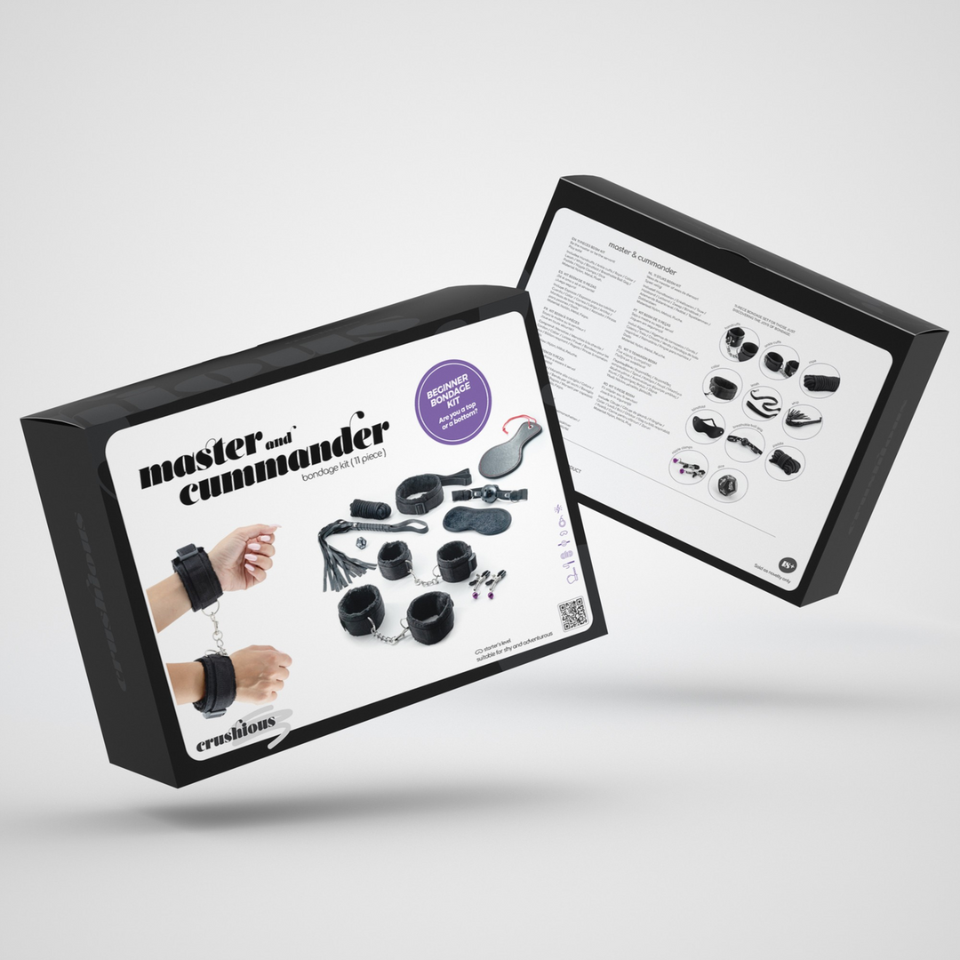 Master And Cummander 11-Piece Bondage Set Black - BDSM Set