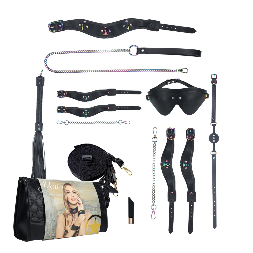 Venice Collection Set Black - Luxury Bondage Kit With Bag