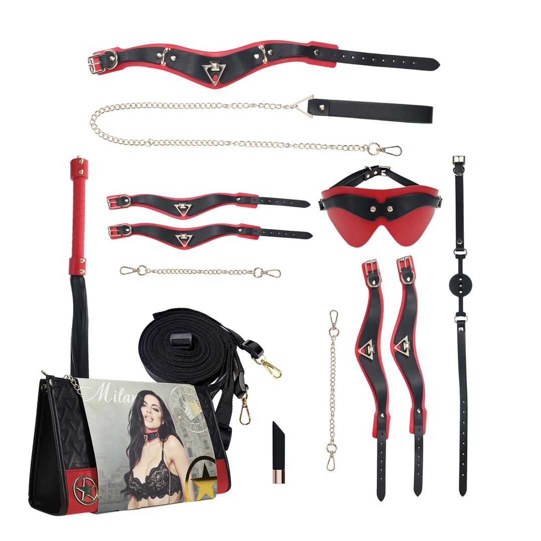 Milan Collection - Kit mit Tasche - Schwarz/Rot