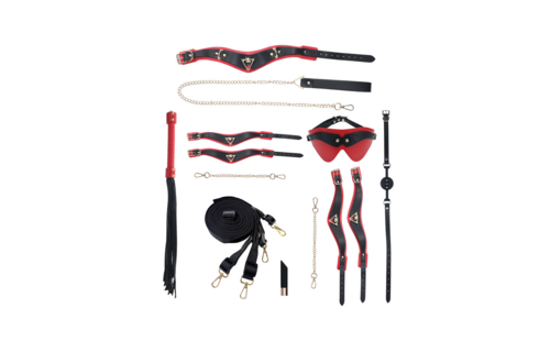Milan Collection Bondage Set Black/Red – Luxury Kit Ouch!