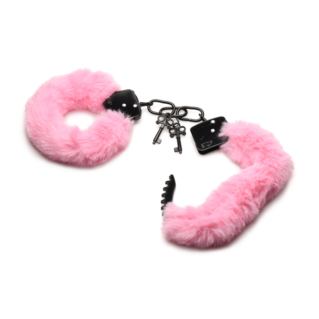 Pink Furry Handcuffs – Soft, Adjustable & Sensual