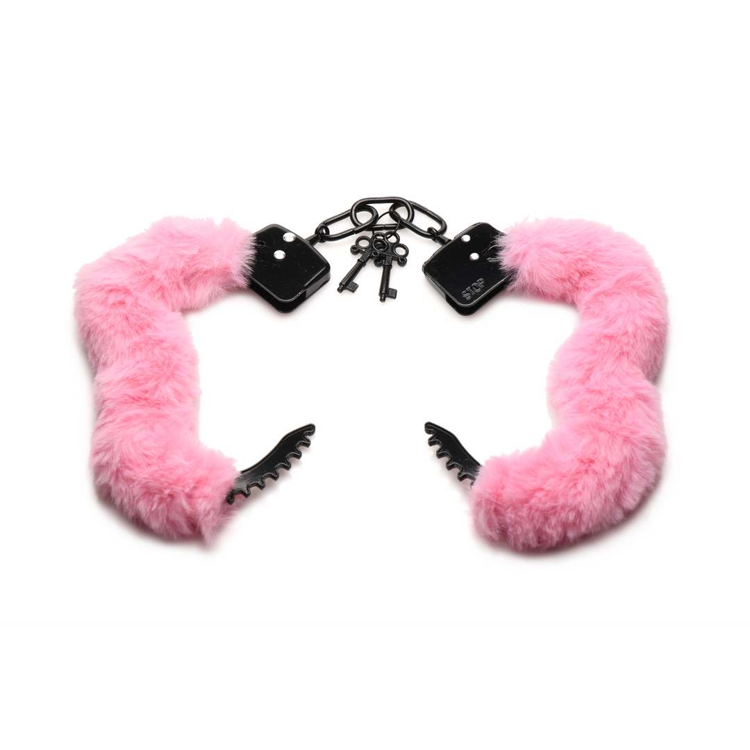Pink Furry Handcuffs – Soft, Adjustable & Sensual