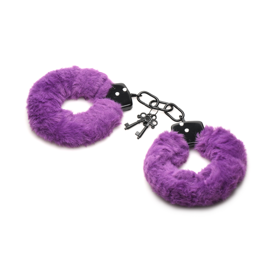 Beverd In Fur Purple Fuzzy Handcuffs – Comfort & Safety