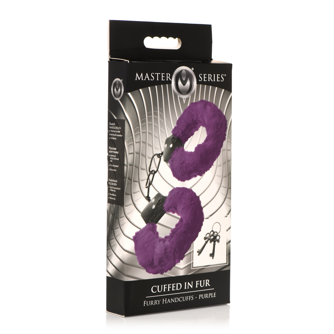 Beverd In Fur Purple Fuzzy Handcuffs – Comfort & Safety