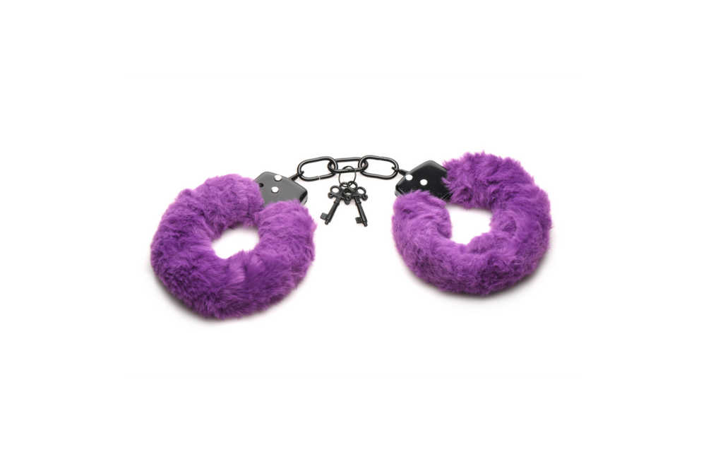 Beverd In Fur Purple Fuzzy Handcuffs – Comfort & Safety