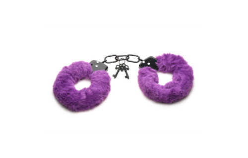 Beverd In Fur Purple Fuzzy Handcuffs – Comfort & Safety