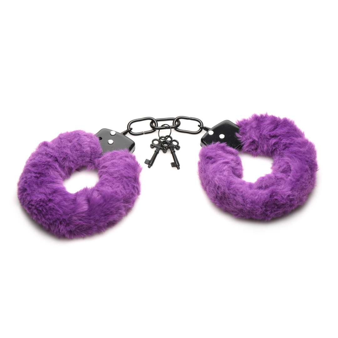 Beverd In Fur Purple Fuzzy Handcuffs – Comfort & Safety