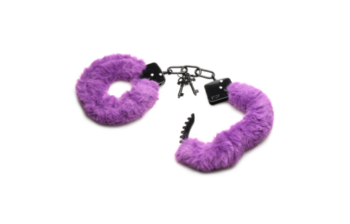 Beverd In Fur Purple Fuzzy Handcuffs – Comfort & Safety