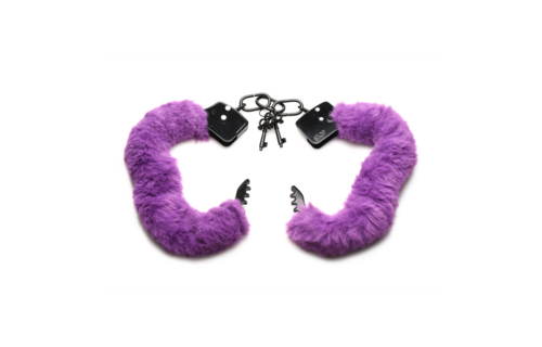 Beverd In Fur Purple Fuzzy Handcuffs – Comfort & Safety