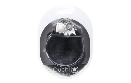 Classic Fluffy Handcuffs Black – Playful & Safe Design