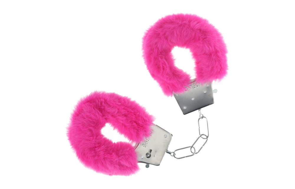 Klassische Fluffy Handschellen - Pink