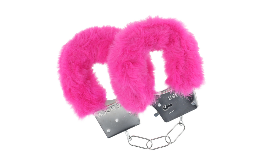 Klassische Fluffy Handschellen - Pink