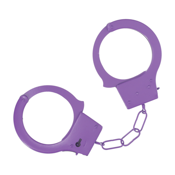 Classic Metal Handcuffs Purple | Safe & Playful Accessory