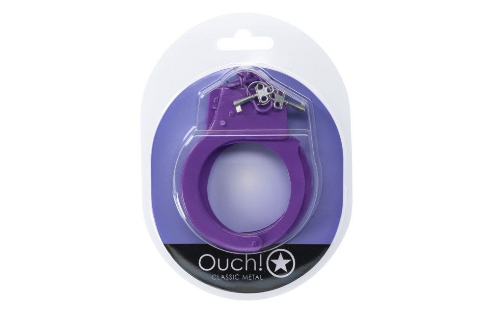 Classic Metal Handcuffs Purple | Safe & Playful Accessory