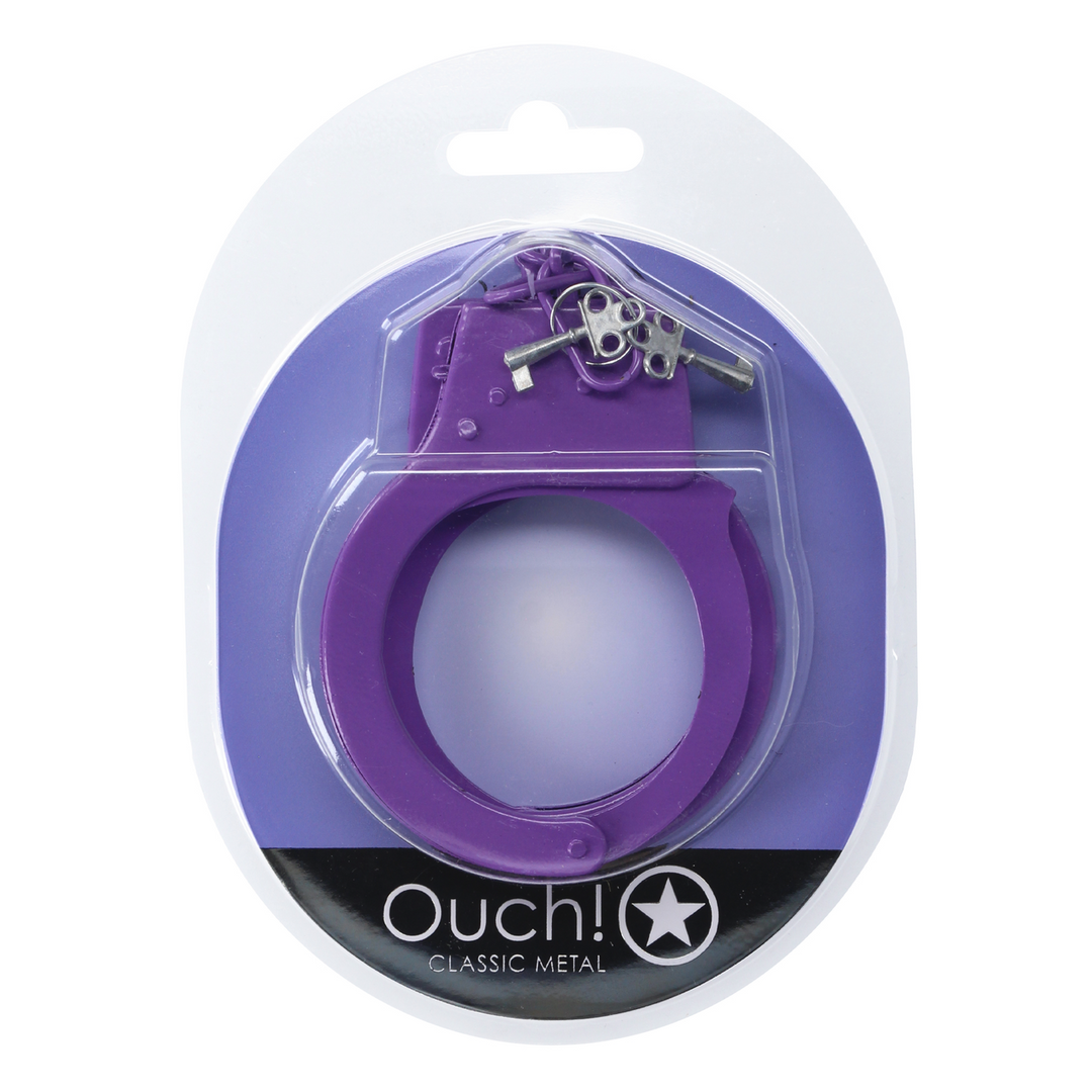 Classic Metal Handcuffs Purple | Safe & Playful Accessory