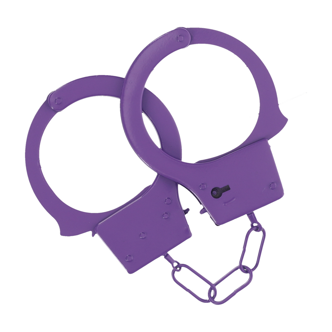 Classic Metal Handcuffs Purple | Safe & Playful Accessory
