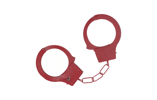 Classic Metal Handcuffs - Red