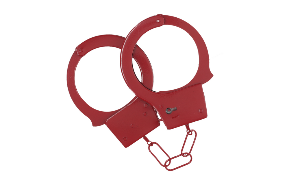 Classic metalen handboeien - Rood