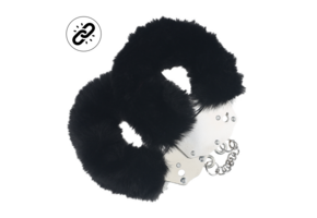 Heavy Fluffy Handcuffs Black – Playful & Safe Fun