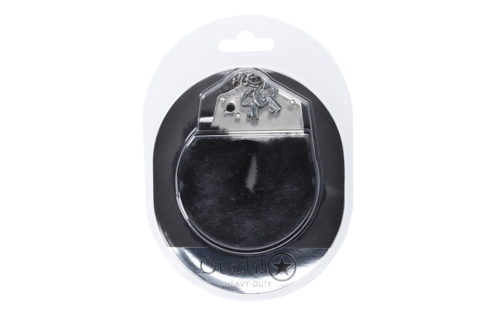 Zware Fluffy Handboeien Zwart – Speels & Veilig Plezier