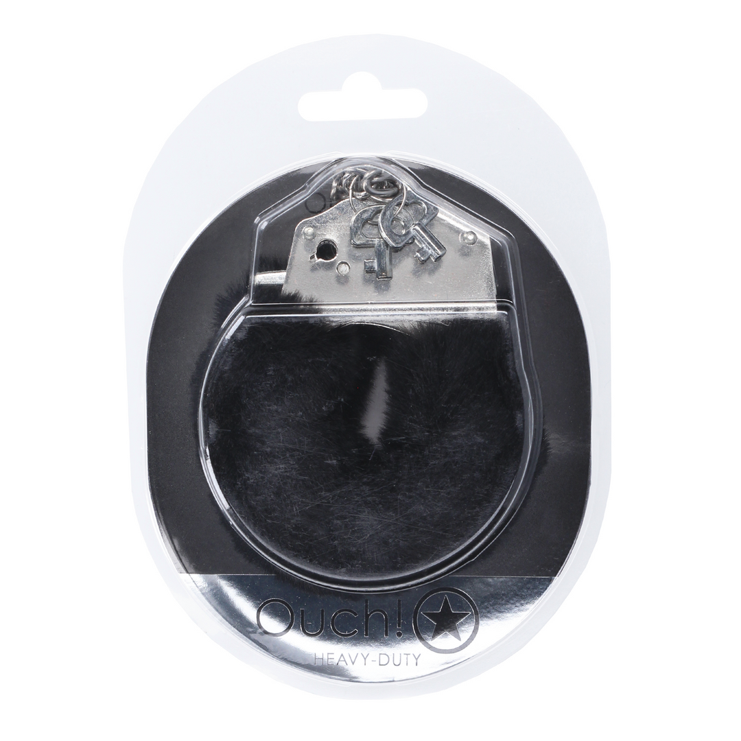 Zware Fluffy Handboeien Zwart – Speels & Veilig Plezier