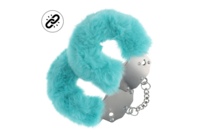 Heavy Fluffy Handcuffs Blue - Safe & Playful Fun