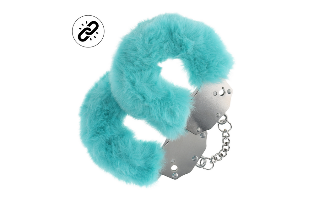 Heavy Fluffy Handcuffs Blue - Safe & Playful Fun