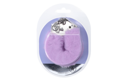 Schwere, flauschige Handschellen - Lavendel