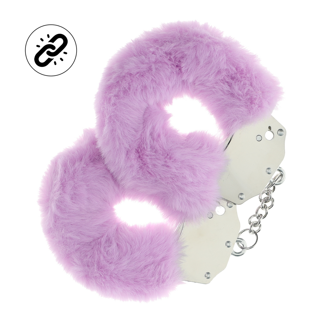 Zware Fluffy Handboeien Lavendel - Veilig & Speels Cadeau