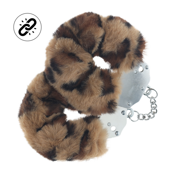 Schwere Fluffy Handschellen - Leopard