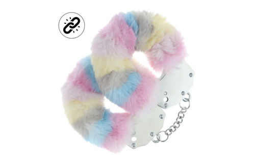 Heavy Fluffy Handcuffs Multicolour - Safe & Playful Gift
