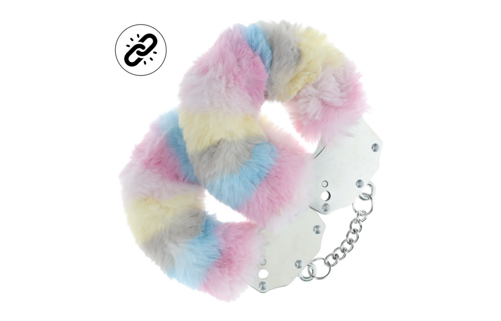 Zware Fluffy Handboeien Multicolor - Veilig & Speels Cadeau