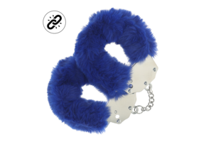 Heavy Fluffy Handcuffs Navy Blue – Safe & Playful Fun