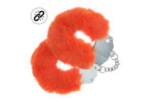 Heavy Fluffy Handcuffs Orange – Comfort & Safety