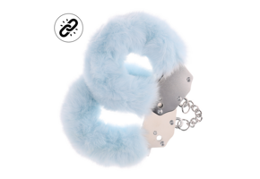 Heavy Fluffy Handcuffs Powder Blue | Comfort & Playfulness