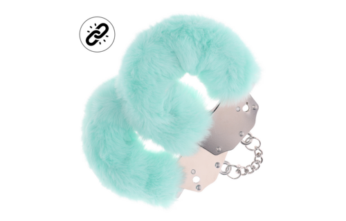 Heavy Fluffy Handcuffs Powder Green – Playful & Safe Gift