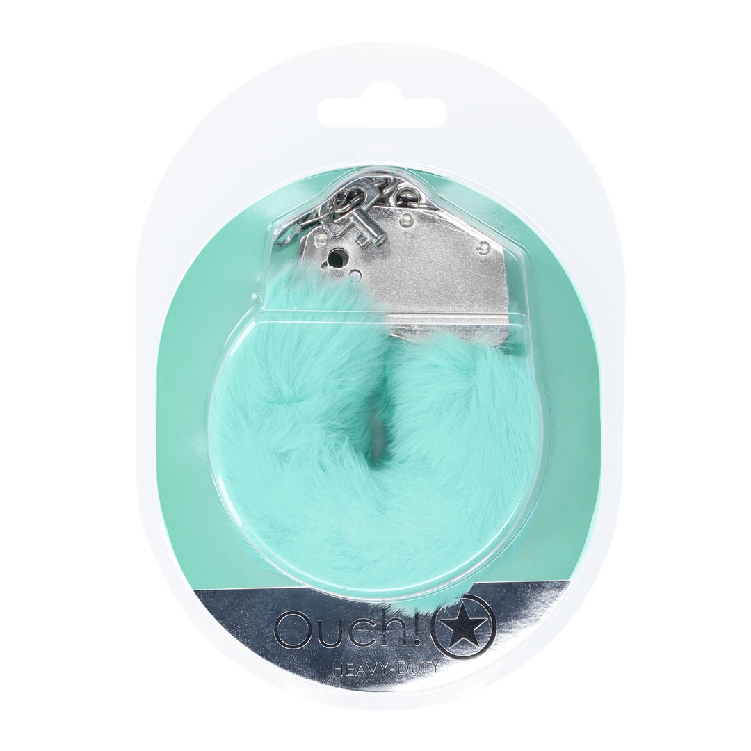 Zware Fluffy Handboeien - Poeder Groen