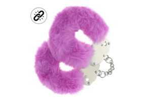 Heavy Fluffy Purple Handcuffs | Safe & Playful BDSM Accessory