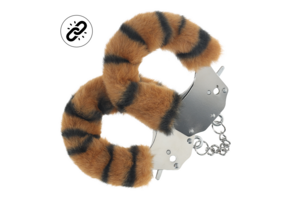 Heavy Fluffy Tiger Handcuffs - Safe & Playful Bedroom Gear