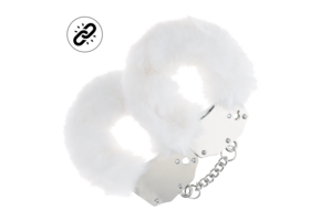 Heavy Fluffy Handcuffs White – Comfort & Safety Playful