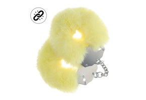 Heavy Fluffy Handcuffs Yellow - Safe & Comfortable Playful