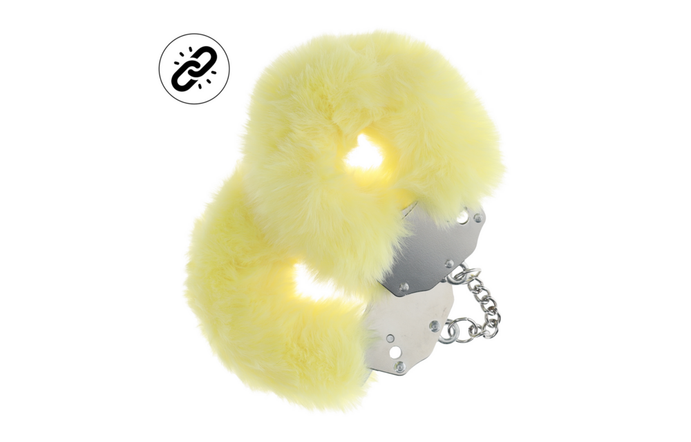 Zware Fluffy Handboeien Geel - Veilig & Comfortabel Speels