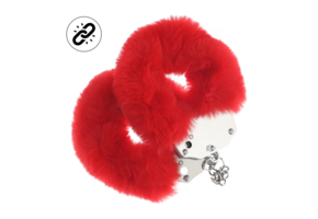Heavy Fluffy Handcuffs Red – Playful & Safe BDSM Accessory