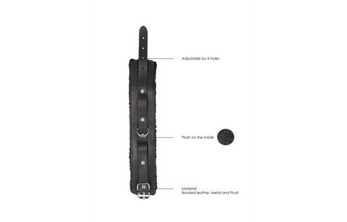 Plush Bonded Leather Ankle Cuffs