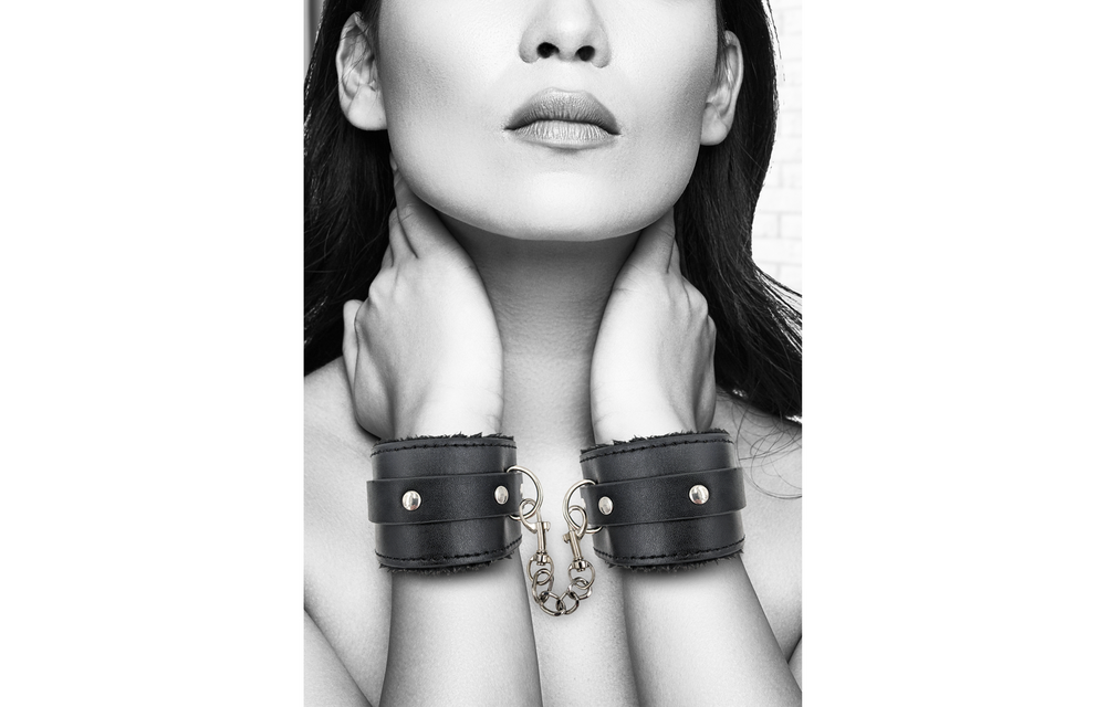 Plush Bonded Leather Hand Cuffs