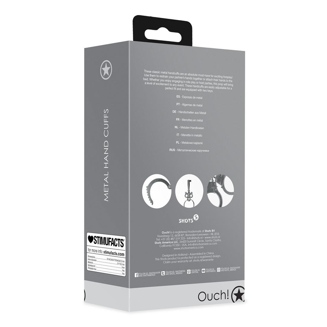 Metal Handcuffs Silver – Sturdy & Safe For Foreplay