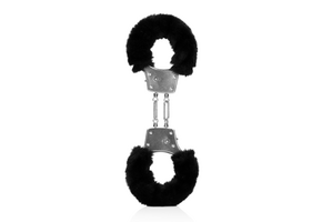 Fur Metal Handcuffs Black | Comfort & Safety Ouch!
