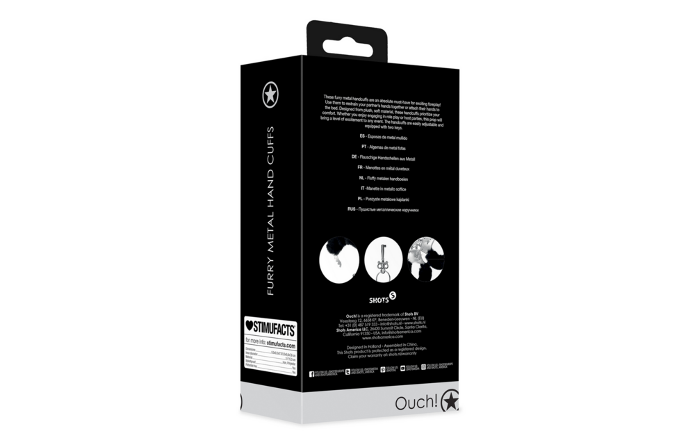 Fur Metal Handcuffs Black | Comfort & Safety Ouch!