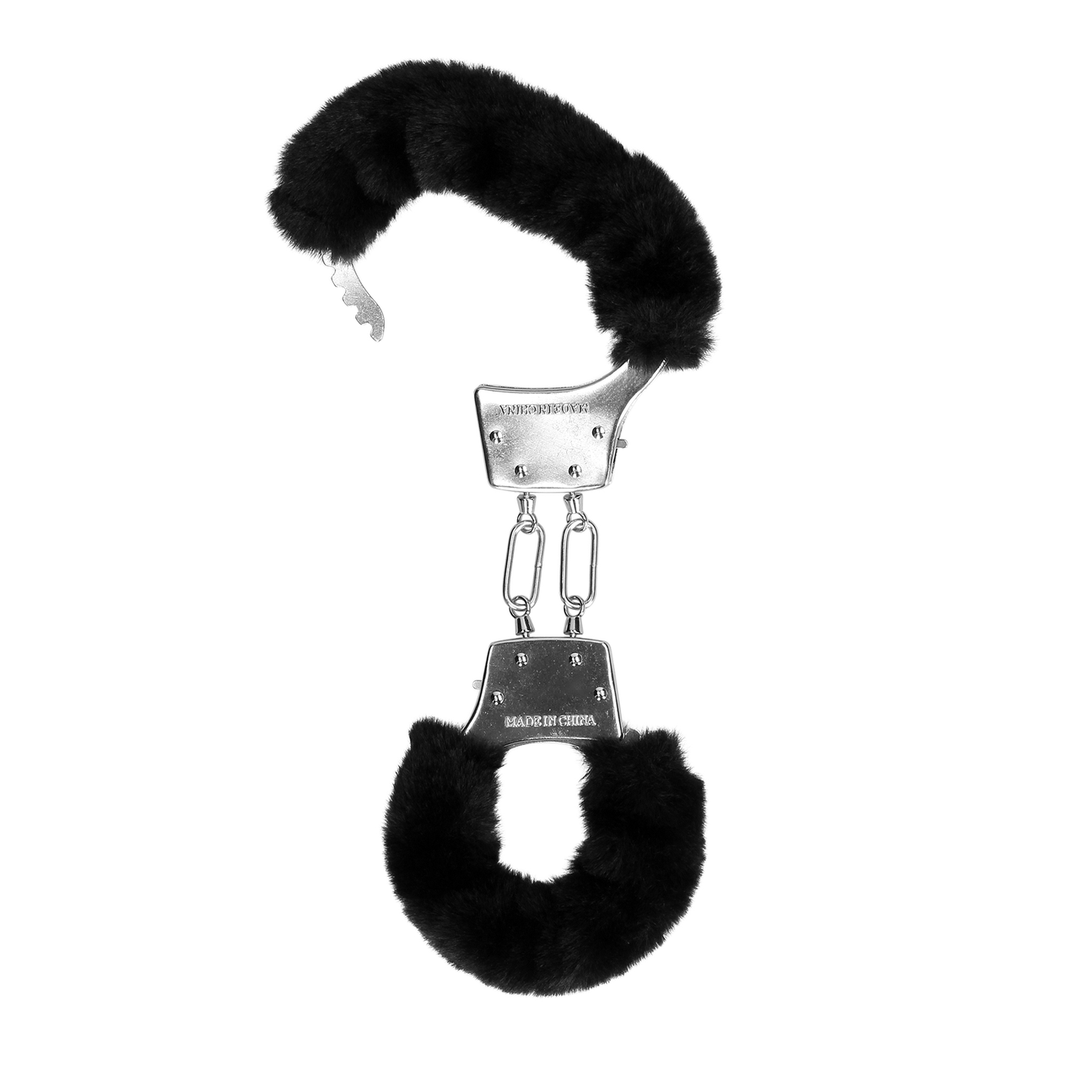 Fur Metal Handcuffs Black | Comfort & Safety Ouch!